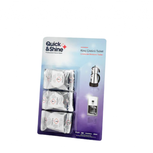 Çay Kahve Leke Çıkarıcı Set Quick - Shine Kireç Çözücü Tablet